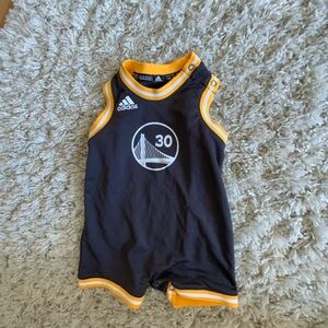 Adidas Black and Yellow Warriors Infant Romper